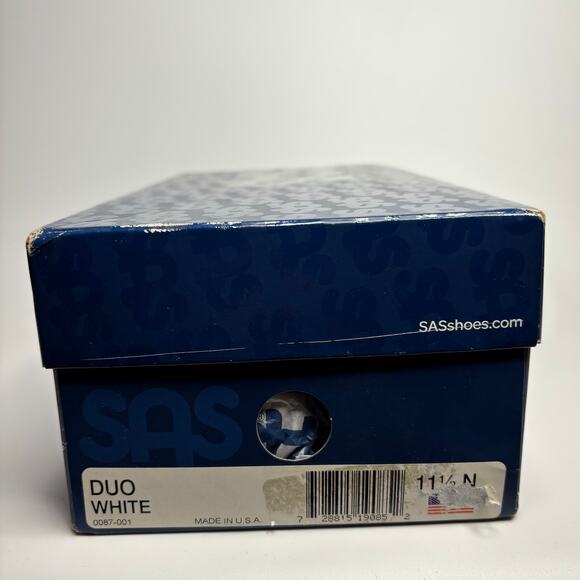 SAS Duo Strap Leather Buckle Comfort Sandal in White (Narrow) - Picture 10 of 10